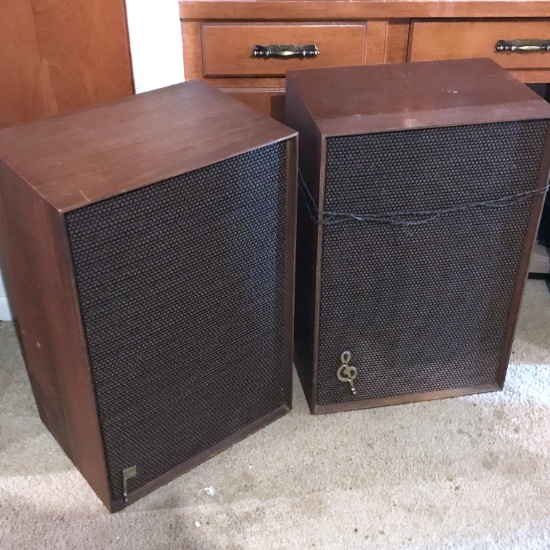 Pair of Silvertone 3 Way Speakers Model No. 7486