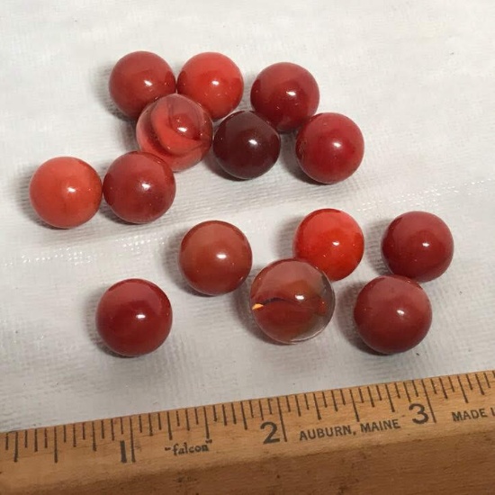 Lot of Red Vintage Marbles