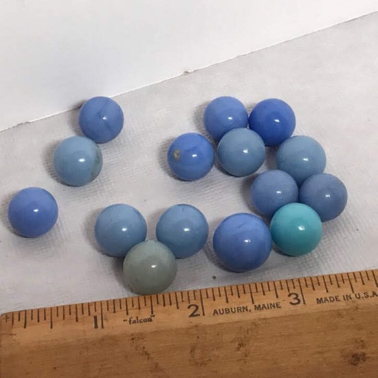 Lot of Vintage Blue Marbles