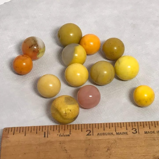 Lot of Vintage Yellow Marbles