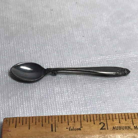 Vintage Sterling Silver Spoon Pin