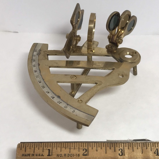 Vintage Brass Nautical Sextant
