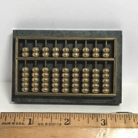 Marble Base Brass Abacus