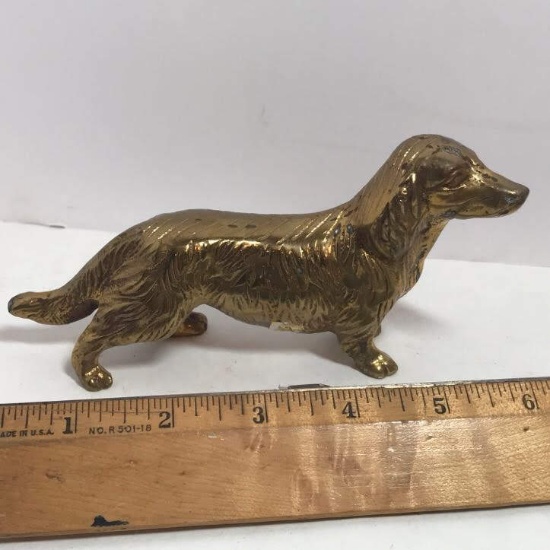 Heavy Brass Dog Figurine