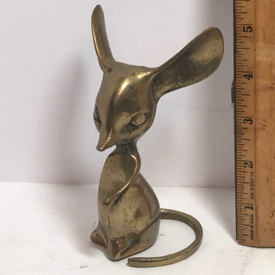 Solid Brass Mouse Figurine