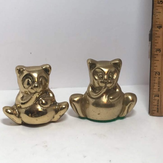 Solid Brass Bear Figurines