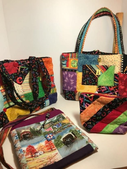 Lot of Beautiful Colorful Hand Made Purses