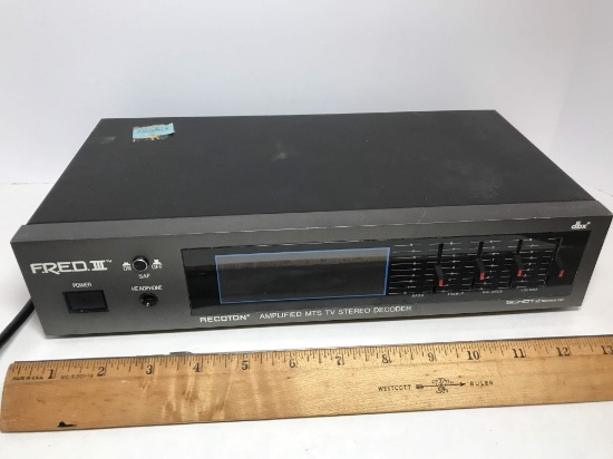 F.R.E.D. III Recoton Amplified MTS TV Stereo Decoder Model V624
