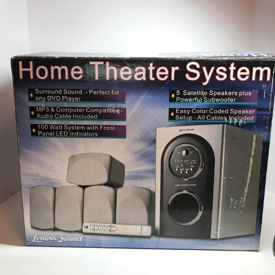 Lenoxx Sound Home Theater System -Surround Sound, MP3 & Computer Compatible in Box