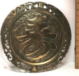 Vintage Brass Oriental Wall Hanging