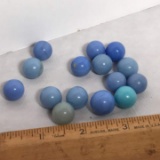 Lot of Vintage Blue Marbles