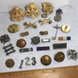 Large Lot of Vintage Military Pins