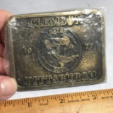 1977 Limited Edition Brass Clemson Pittsburgh Gator Bowl Belt Buckle
