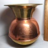 Union Pacific Railroad Copper & Solid Brass Crescent Spittoon