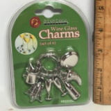 Sonoma Set of 6 Wine Glass Charms - Never Opened