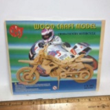 Wood Craft Model Cross-Country Motorcycle Model - Sealed