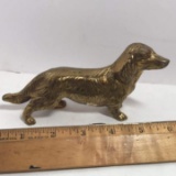 Heavy Brass Dog Figurine