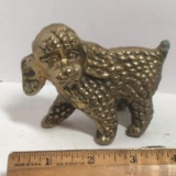 Solid Brass Poodle Figurine