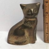 Vintage Brass Cat Figurine