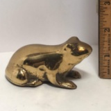 Solid Brass Frog Figurine