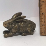Solid Brass Rabbit Figurine