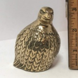 Solid Brass Quail Figurine