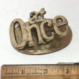 “At Once” Solid Brass Clip