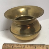Small Vintage Brass Personal Spittoon