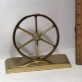 Brass Wagon Wheel Figurine