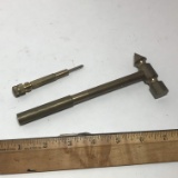 Brass Hammer with Screw Driver in Base