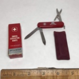 Swiss Executive Knife with Box & Sheath “Milliken” Etched in Side