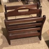 Vintage Wooden Magazine Rack