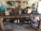 Contents of Work Bench - Awesome Misc Lot of Jacks, Vice, Toolbox & Misc Items