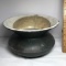 Antique Cast Iron Spittoon with Enamel Interior From Downtown City Hall