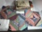 Large Lot of Vintage Hand Made Quilting Squares with Newspapers from the 30’s-60’s Attached to Back