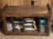 Wooden Media Cabinet Full of Misc Movies, Cassettes & CDs