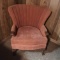 Vintage Shell Back Arm Chair with Carved Arms & Legs