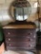 Antique 3 Drawer Chest with Mirror