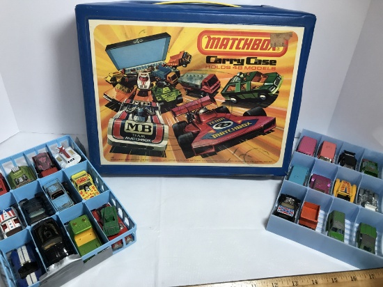 1976 Matchbox Carry Case by Lesney FULL of 1970’s Die-Cast Cars