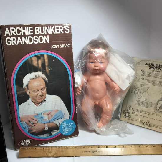 1976 Archie Bunker’s Grandson Joey Stivic by Ideal in Original Box, Orig. Diapers & Orig. Paperwork