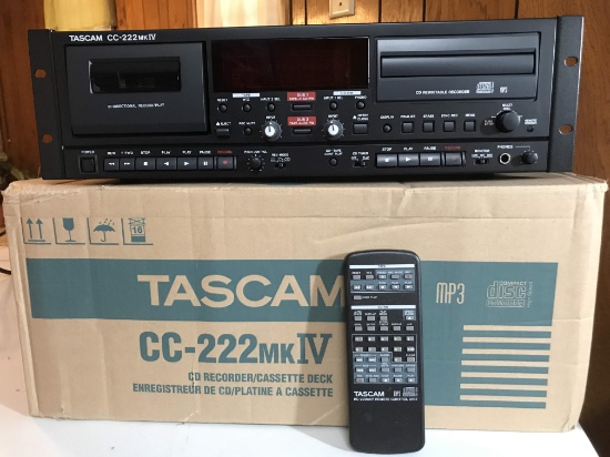 TASCAM CC-222MKIV CD Recorder/Cassette Deck with Remote in Box