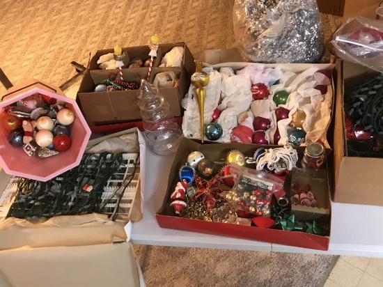 Lot of Misc Christmas Items-Vintage Ornaments & Lights