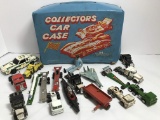 1970’s Cars with Carrying Case - Cars by Yatming, Tootsie, Lesney, Hot Wheels, ERTL & More