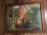 Large Gristmill Puzzle in 25” x 31” Wooden Frame