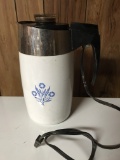 Vintage Cornflower Blue Corning-ware Electric Percolator