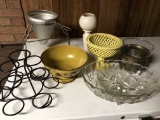 Lot of Kitchen Items, Compotes, Cupcake Tree & More