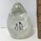 Adorable Egg Shaped Penguin Glass Paperweight