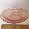Vintage Cabbage Rose Pink Depression Oval Serving Bowl
