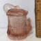 Vintage Pink Glass Sugar Bowl