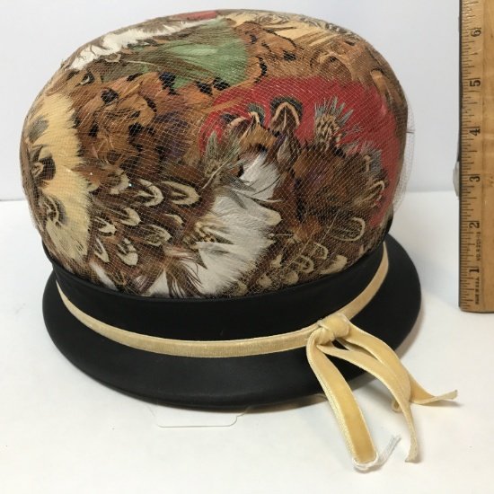 Impressive Vintage Pheasant Feather Hat